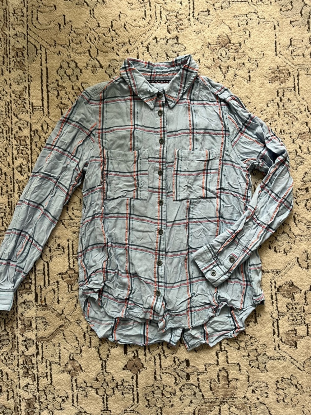 Anthropologie Pilcro & the Letterpress The Hadley Plaid Buttondown Shirt XS